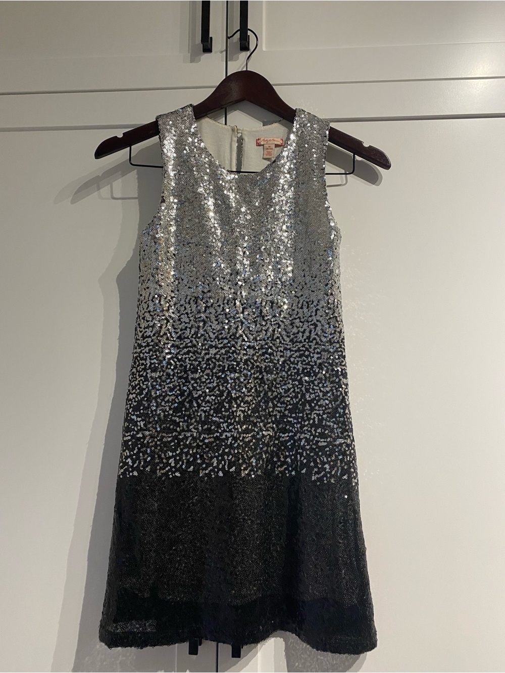 Kids ruby & bloom Silver-to-Black Sequin Mini Dress